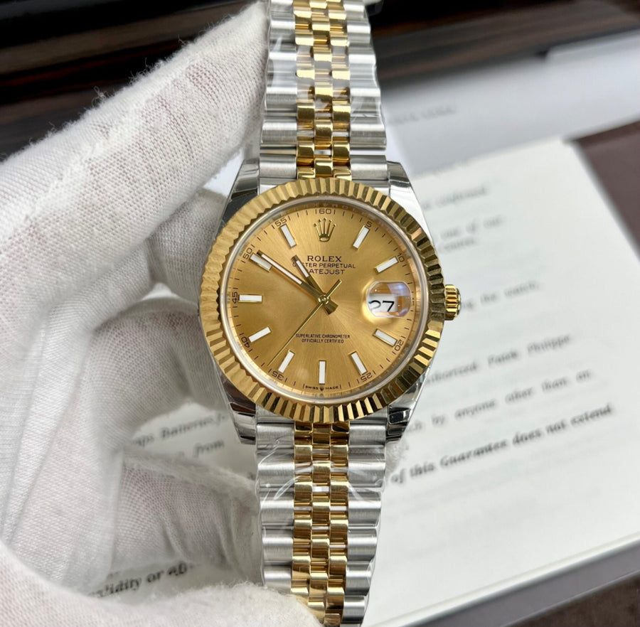 Datejust Acciaio e Oro Champagne