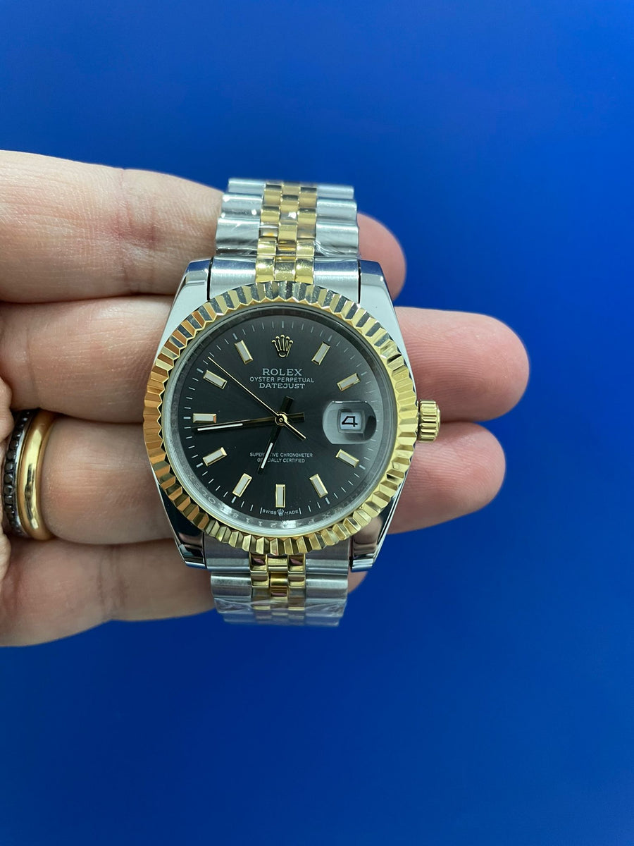 Datejust Acciaio e Oro Grigio