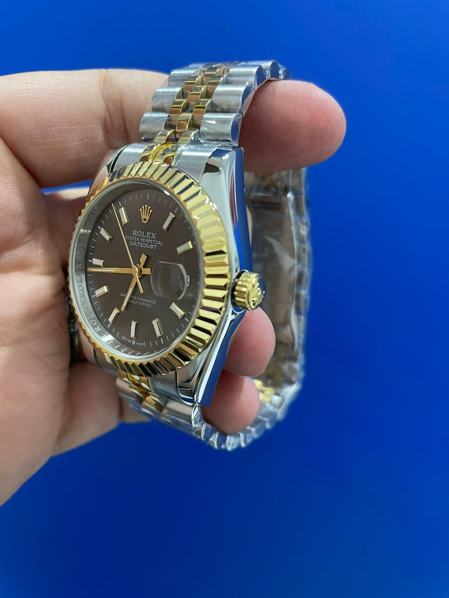 Datejust Acciaio e Oro Grigio